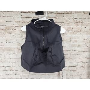 pheonix Prague Crop Bra Size 3X NEW Repreve Half Zip Black DDD-H